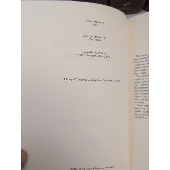 Eberstadt Annotated Americana Catalogs 1935-1956 - 1st Ed (1965) - 4 Vol. Set - Picture 9 of 16